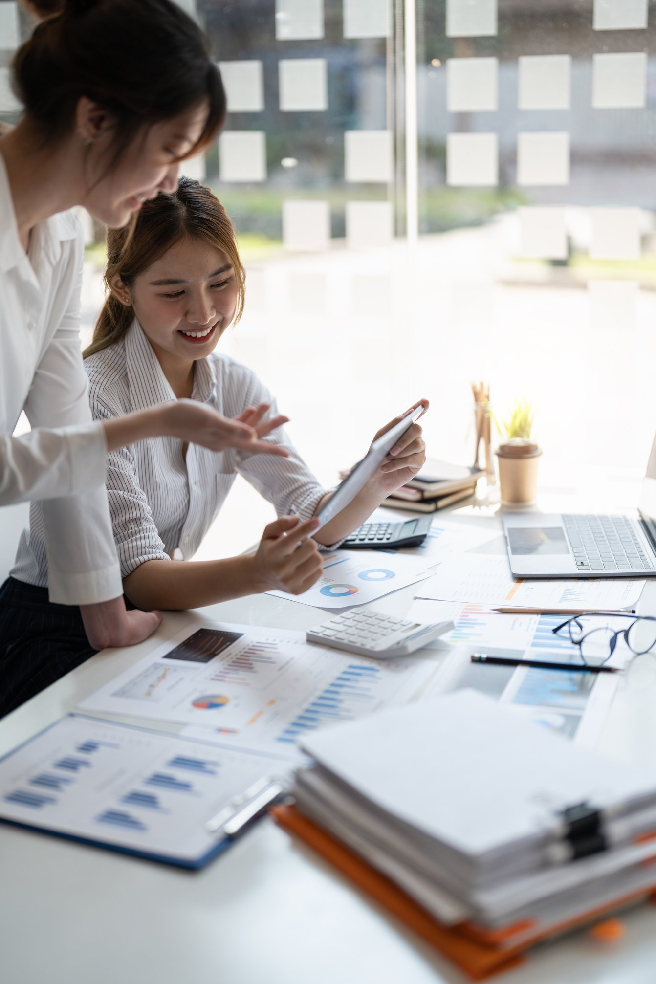 Business people are meeting for analysis data figures to pla